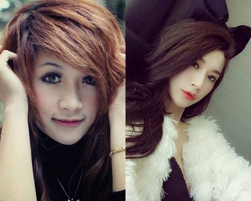 Nhan sac hot girl Nhat ky Vang Anh thay doi chong mat